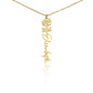 Beautiful customizable birth flower Name Necklace