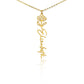 Beautiful customizable birth flower Name Necklace