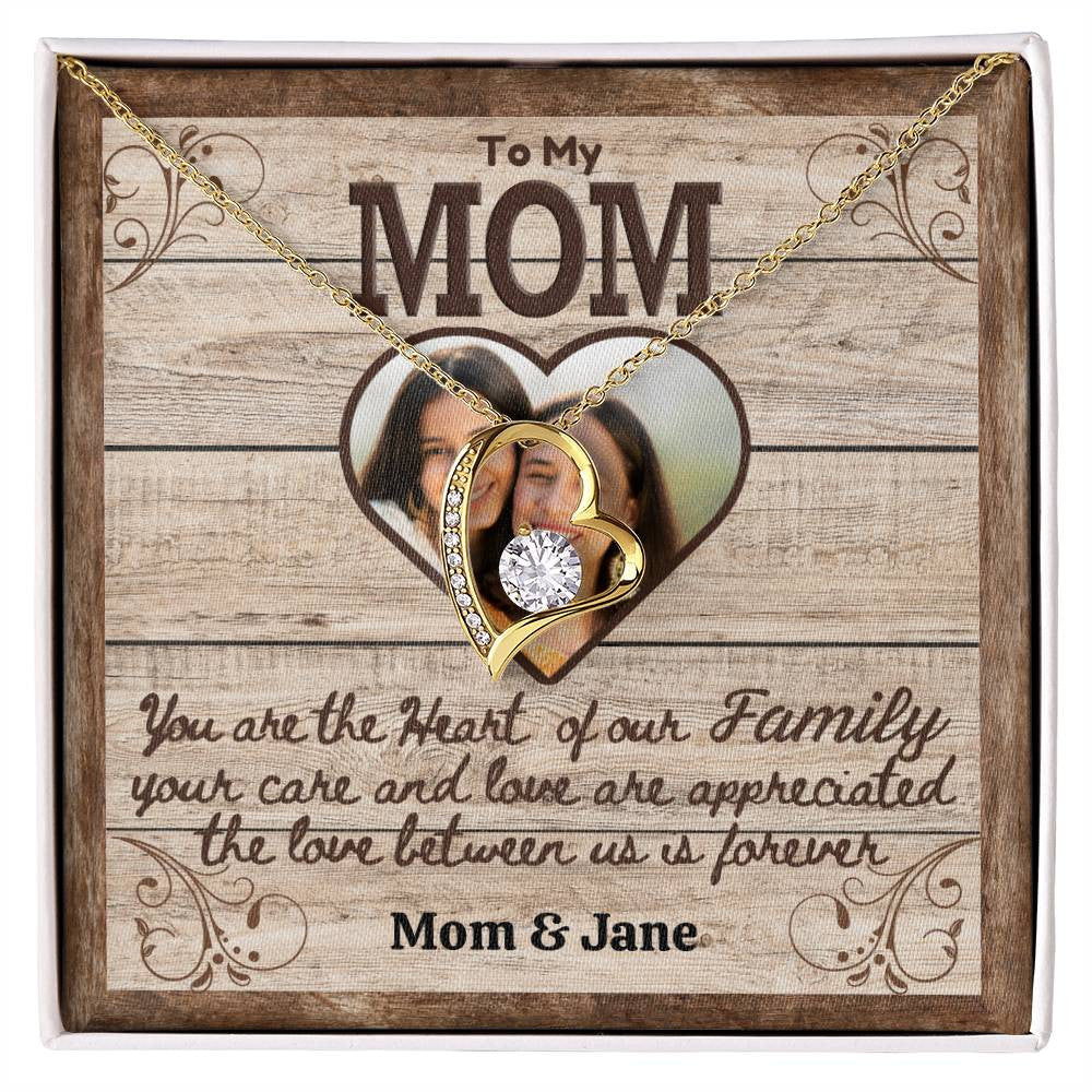 To My Mom | Personalize | Photo & Name Message Card | Forever Love Necklace