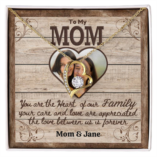 To My Mom | Personalize | Photo & Name Message Card | Forever Love Necklace