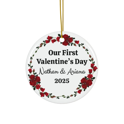 Personalized Couples Ornament | First Valentine's Day