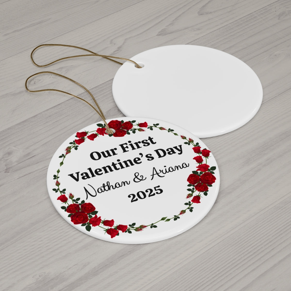 Personalized Couples Ornament | First Valentine's Day