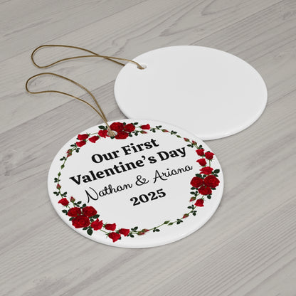 Personalized Couples Ornament | First Valentine's Day