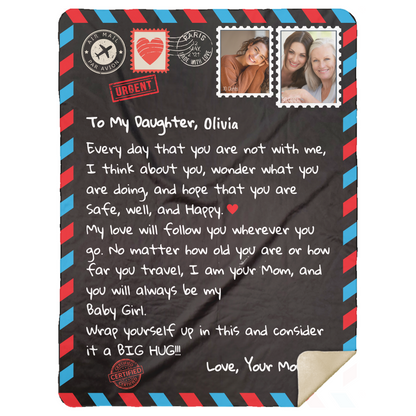 Personalize Photo Stamp | To My Daughter | Blanket