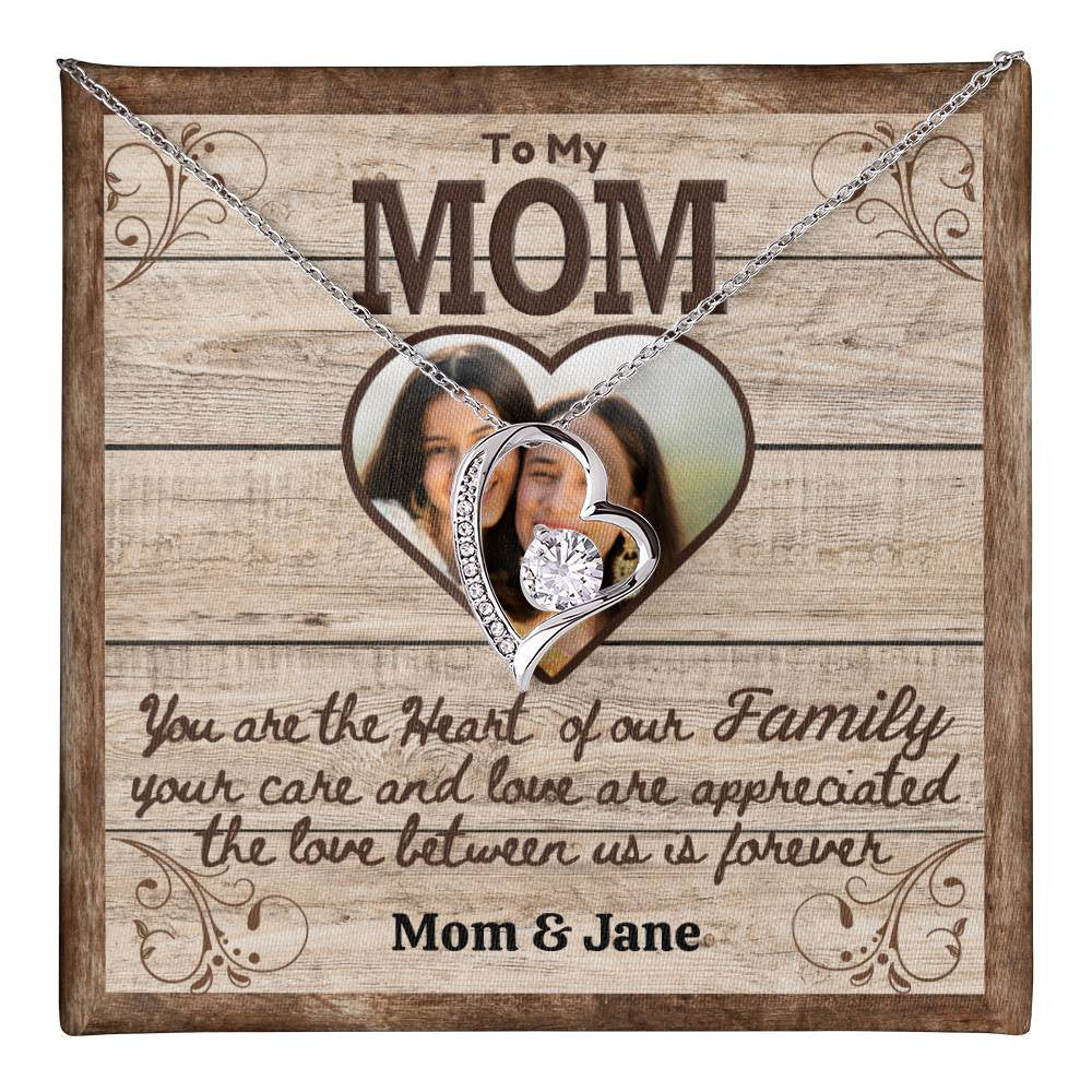 To My Mom | Personalize | Photo & Name Message Card | Forever Love Necklace