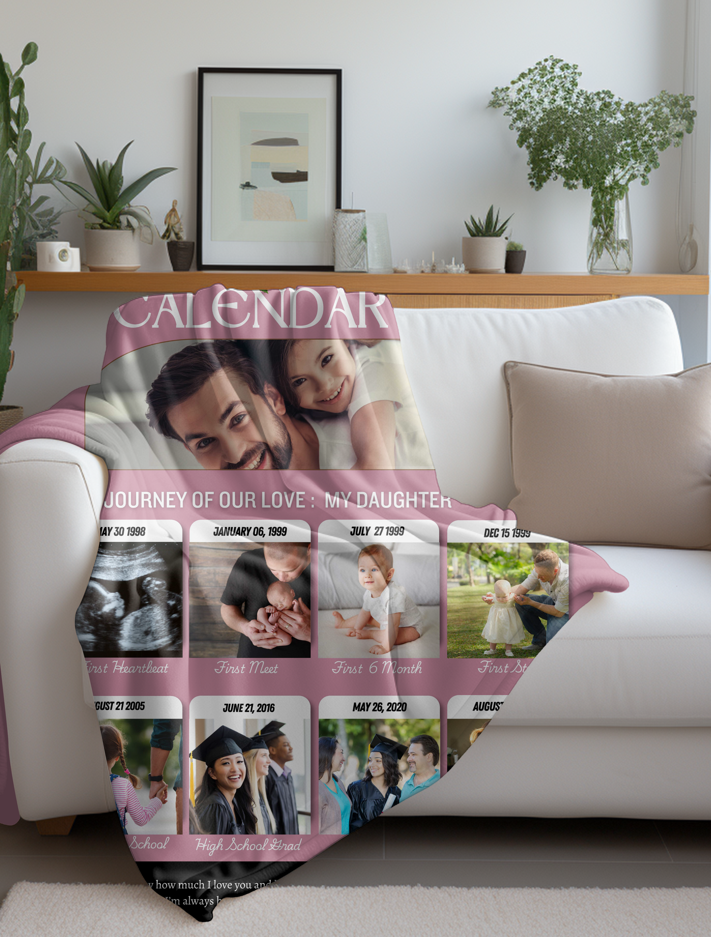 Calendar of our Love | Mink Sherpa Blanket 50x60