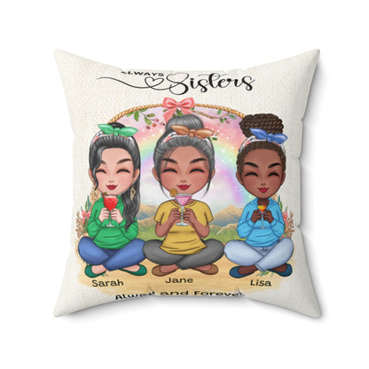 Personalized Pillow | Always Sisters | Always and Forever