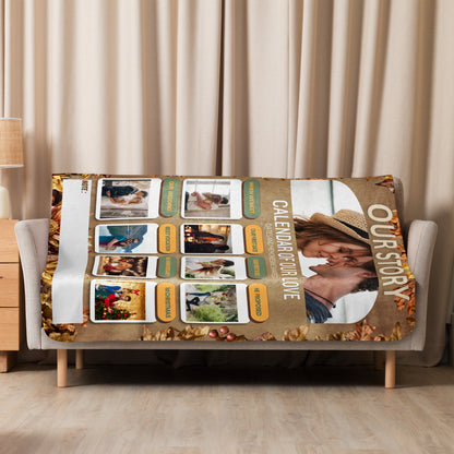 Calendar of our Love Story | Sherpa Blanket 50x60