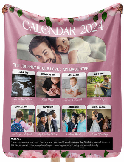 Calendar of our Love | Mink Sherpa Blanket 50x60