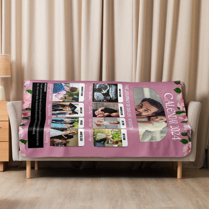 Calendar of our Love | Mink Sherpa Blanket 50x60