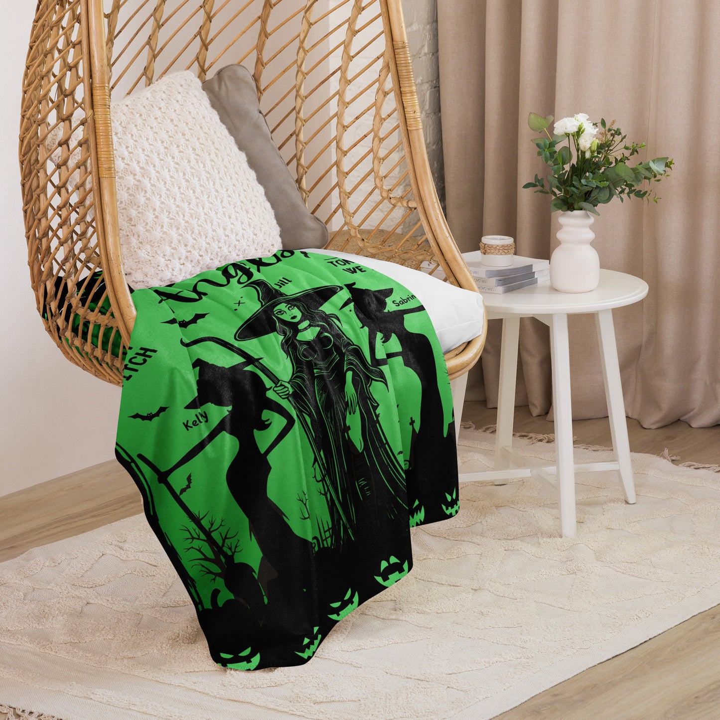 Halloween | Witchy's Angels | Blanket | Green