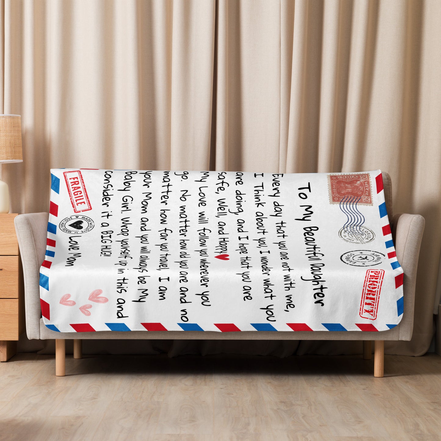 To My Beautiful Daughter | Air Mail | Blanket