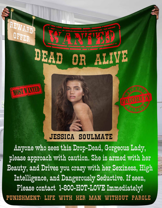 Wanted Dead Or Alive | Personalized Blanket