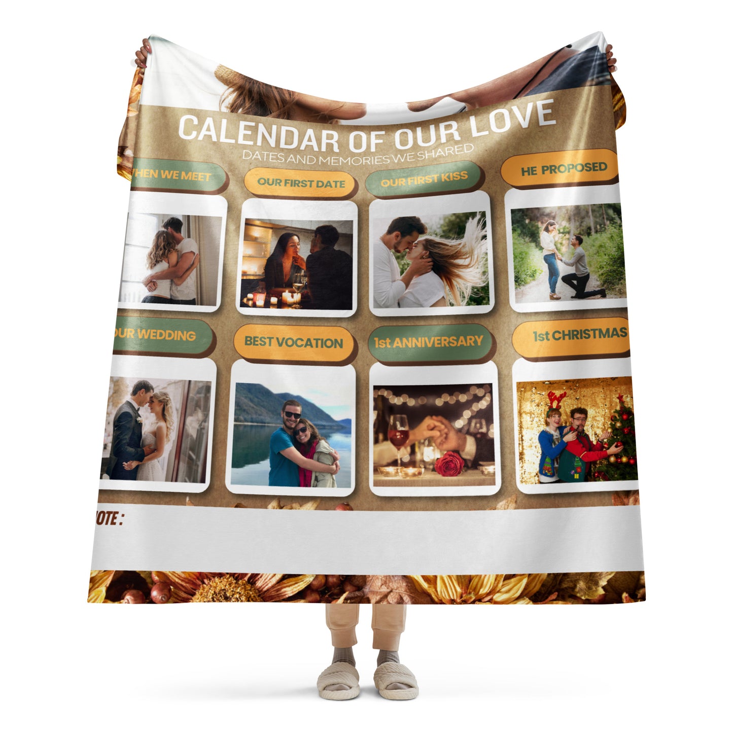 Calendar of our Love Story | Sherpa Blanket 50x60