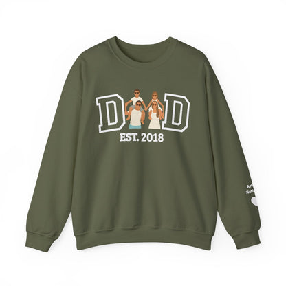 💞Custom Dad  Portrait Sweatshirt | Father's Day Gift💞