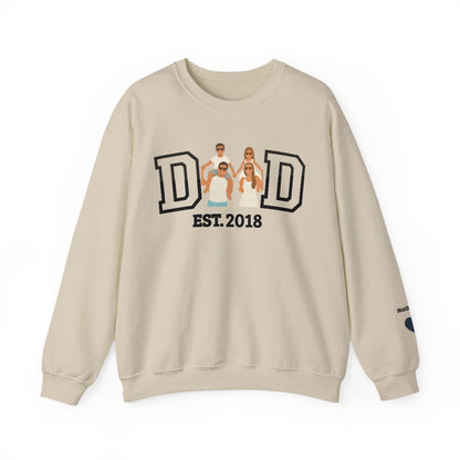 💞Custom Dad  Portrait Sweatshirt | Father's Day Gift💞