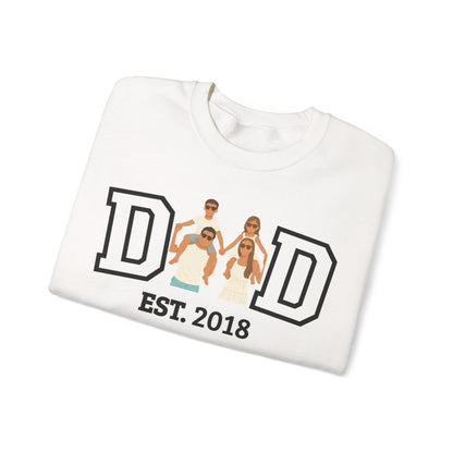 💞Custom Dad  Portrait Sweatshirt | Father's Day Gift💞