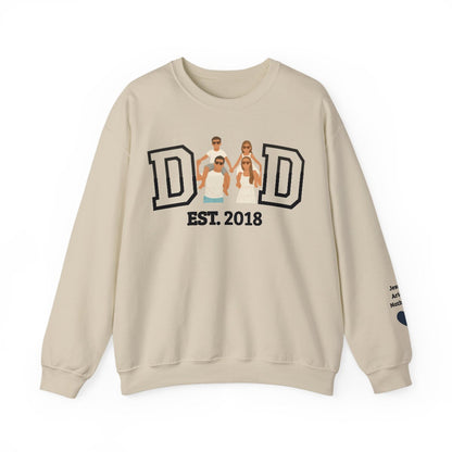 💞Custom Dad  Portrait Sweatshirt | Father's Day Gift💞